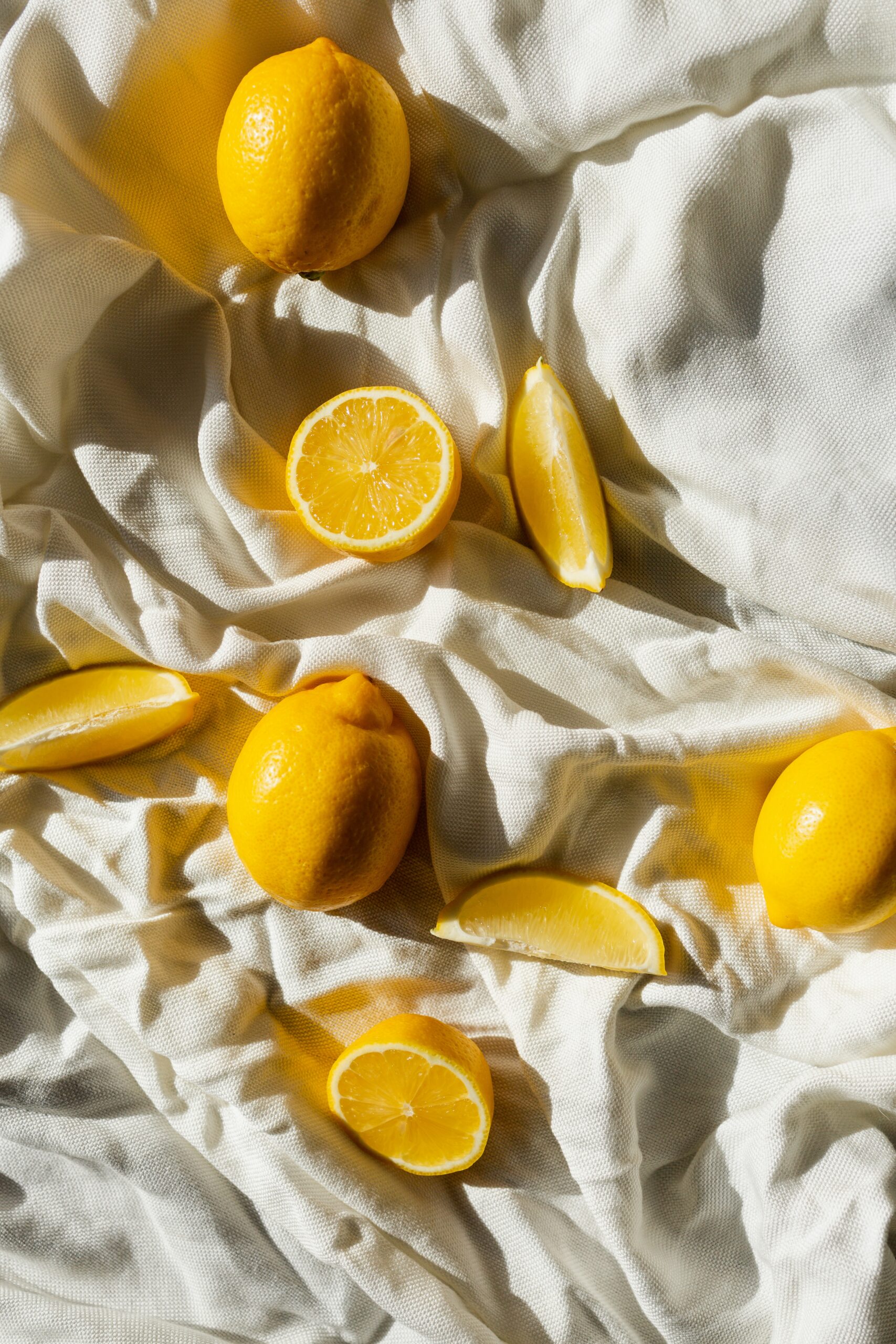 photo de citron sur un drap